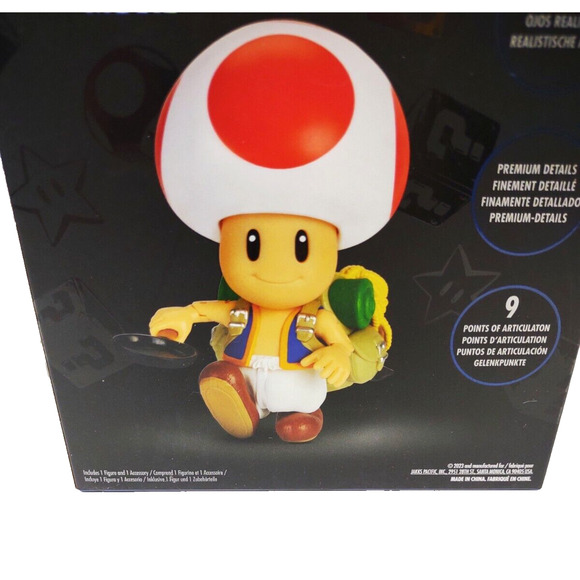 Nintendo The Super Mario Bros. Brothers Movie Toad Figure with Frying Pan 2023 - Picture 10 of 10